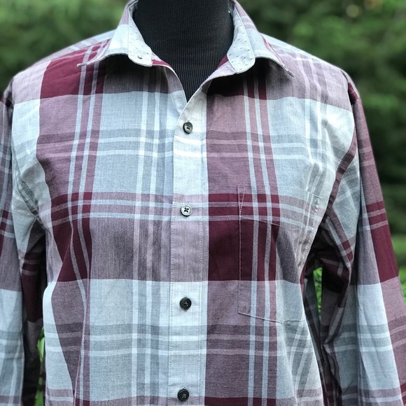 Van Heusen Plaid Cotton Shirt 15.5 Neck - Picture 4 of 7